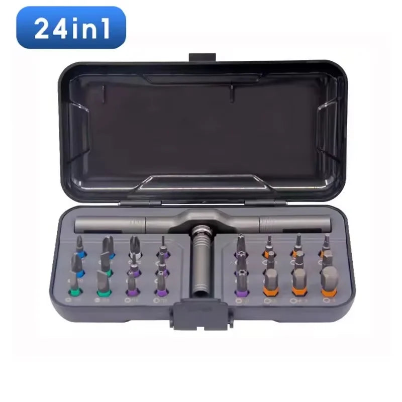 24-in-1 Magnetic Ratchet Screwdriver Set – Professional Tool Kit